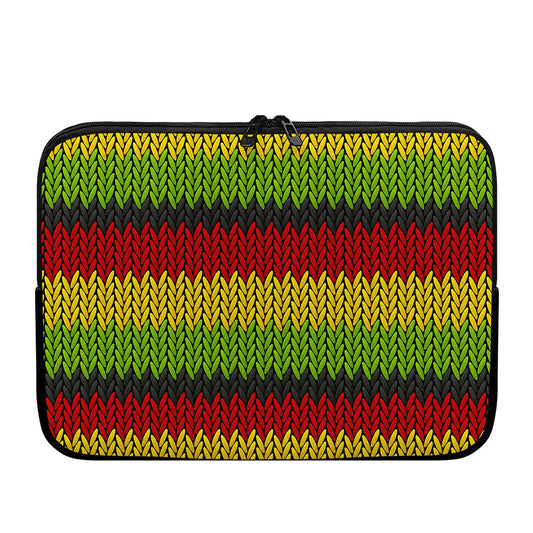 Knitted Style Reggae Pattern Print Laptop Sleeve