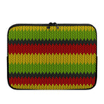Knitted Style Reggae Pattern Print Laptop Sleeve