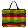 Knitted Style Reggae Pattern Print Laptop Sleeve With Handle