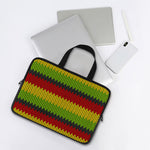 Knitted Style Reggae Pattern Print Laptop Sleeve With Handle