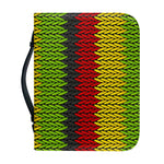 Knitted Style Reggae Pattern Print Leather Bible Cover