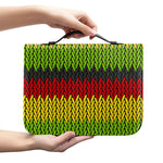 Knitted Style Reggae Pattern Print Leather Bible Cover