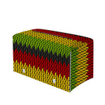 Knitted Style Reggae Pattern Print Leather Tissue Box Cover