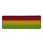 Knitted Style Reggae Pattern Print Long Kitchen Mat