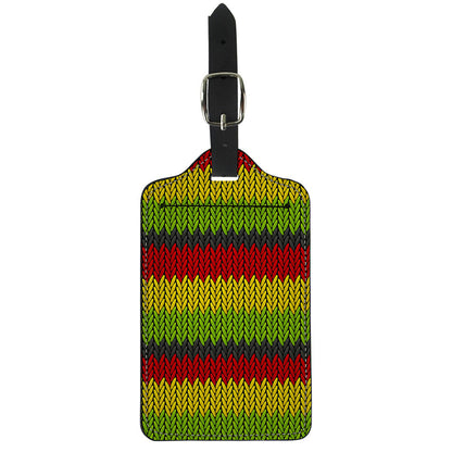 Knitted Style Reggae Pattern Print Luggage Tag