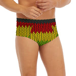 Knitted Style Reggae Pattern Print Men's Briefs