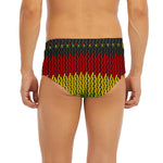 Knitted Style Reggae Pattern Print Men's Briefs