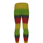 Knitted Style Reggae Pattern Print Men's leggings