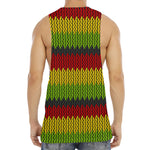 Knitted Style Reggae Pattern Print Men's Muscle Tank Top