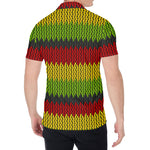 Knitted Style Reggae Pattern Print Men's Shirt