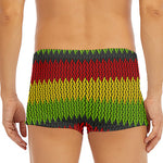 Knitted Style Reggae Pattern Print Men's Short Boxer Briefs