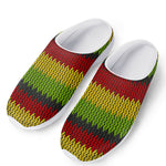 Knitted Style Reggae Pattern Print Mesh Casual Shoes