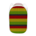 Knitted Style Reggae Pattern Print Mesh Laundry Hamper