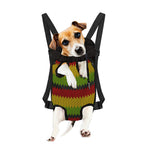 Knitted Style Reggae Pattern Print Pet Carrier Backpack