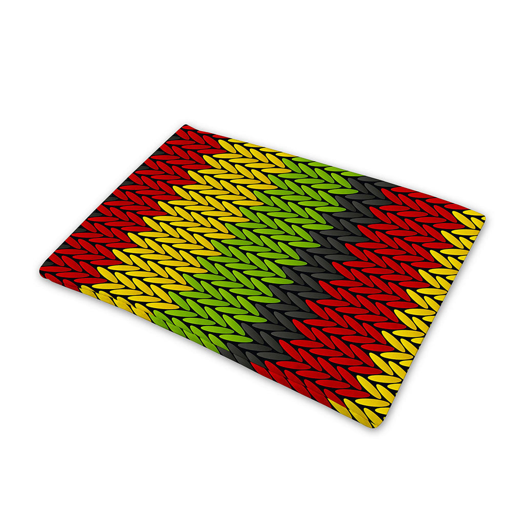Knitted Style Reggae Pattern Print Pet Cooling Mat Cover