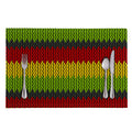 Knitted Style Reggae Pattern Print Placemat