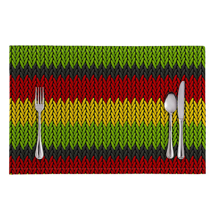 Knitted Style Reggae Pattern Print Placemat