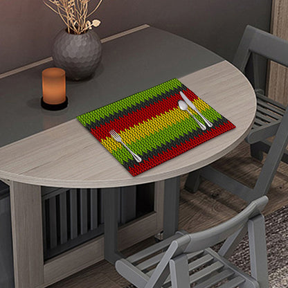 Knitted Style Reggae Pattern Print Placemat