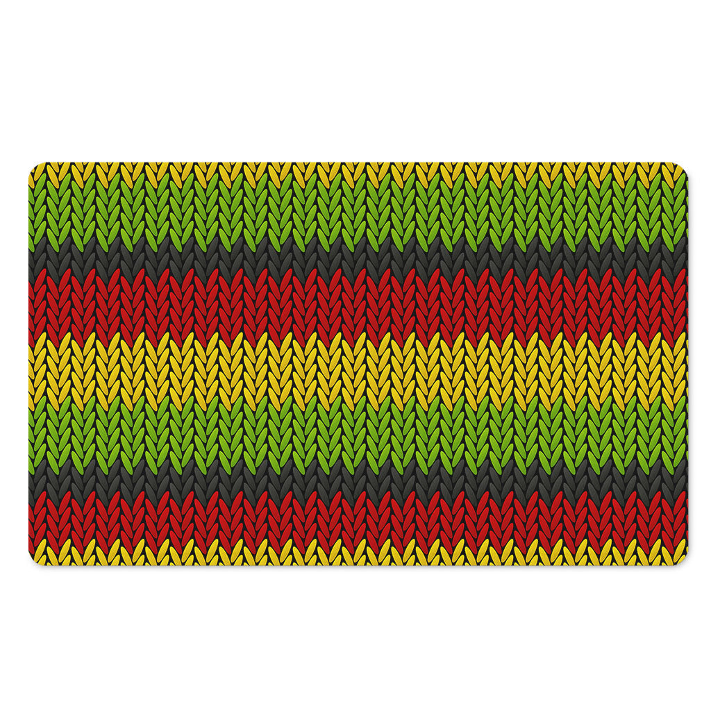 Knitted Style Reggae Pattern Print Polyester Doormat