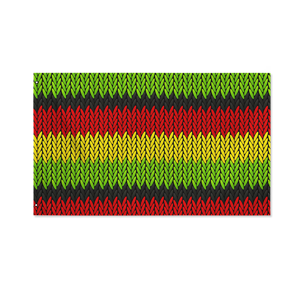 Knitted Style Reggae Pattern Print Polyester Flag