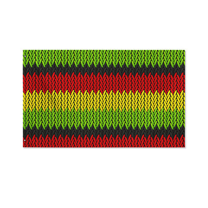 Knitted Style Reggae Pattern Print Polyester Flag
