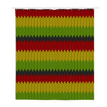 Knitted Style Reggae Pattern Print Polyester Shower Curtain