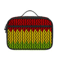 Knitted Style Reggae Pattern Print Portable Lunch Bag