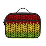 Knitted Style Reggae Pattern Print Portable Lunch Bag