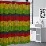 Knitted Style Reggae Pattern Print Premium Shower Curtain