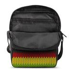 Knitted Style Reggae Pattern Print Rectangular Crossbody Bag