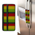 Knitted Style Reggae Pattern Print Refrigerator Handle Covers