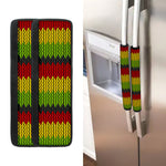Knitted Style Reggae Pattern Print Refrigerator Handle Covers