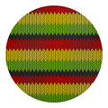 Knitted Style Reggae Pattern Print Round Blanket