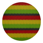 Knitted Style Reggae Pattern Print Round Blanket