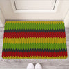 Knitted Style Reggae Pattern Print Rubber Doormat