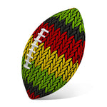 Knitted Style Reggae Pattern Print Rugby Ball