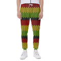 Knitted Style Reggae Pattern Print Joggers