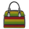 Knitted Style Reggae Pattern Print Shoulder Handbag