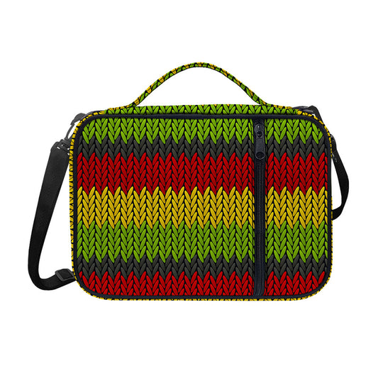 Knitted Style Reggae Pattern Print Shoulder Strap Bible Bag