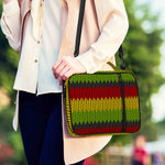Knitted Style Reggae Pattern Print Shoulder Strap Bible Bag