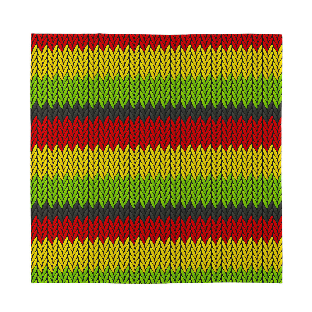 Knitted Style Reggae Pattern Print Silk Bandana