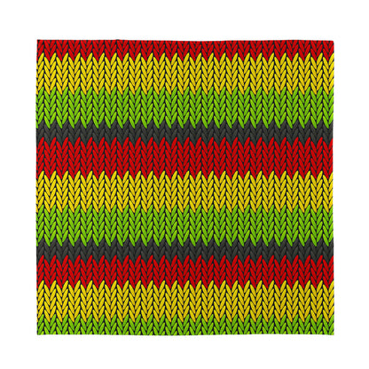 Knitted Style Reggae Pattern Print Silk Bandana