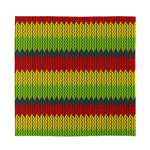 Knitted Style Reggae Pattern Print Silk Bandana