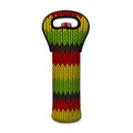 Knitted Style Reggae Pattern Print Single Neoprene Wine Tote