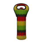 Knitted Style Reggae Pattern Print Single Neoprene Wine Tote