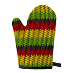Knitted Style Reggae Pattern Print Single Oven Mitt