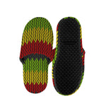 Knitted Style Reggae Pattern Print Slippers