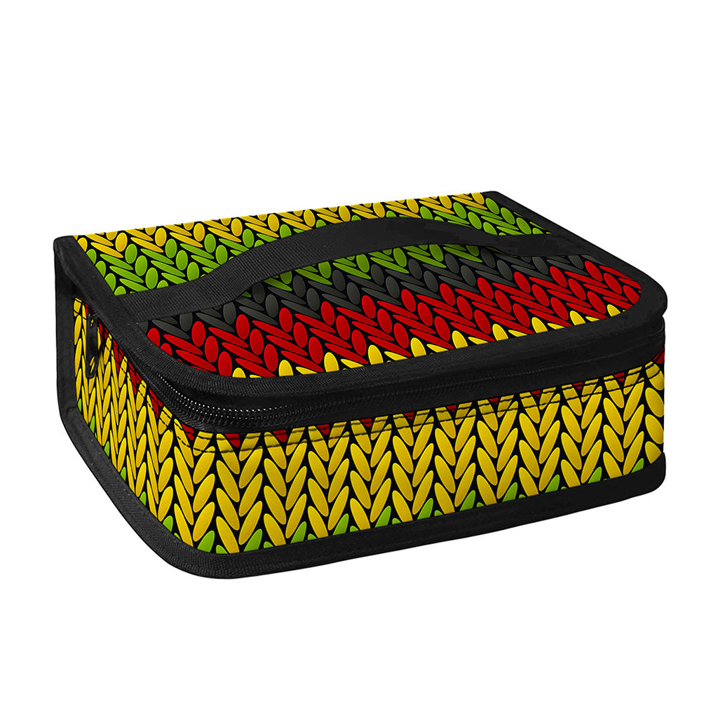 Knitted Style Reggae Pattern Print Small Lunch Bag