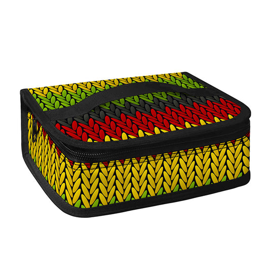 Knitted Style Reggae Pattern Print Small Lunch Bag