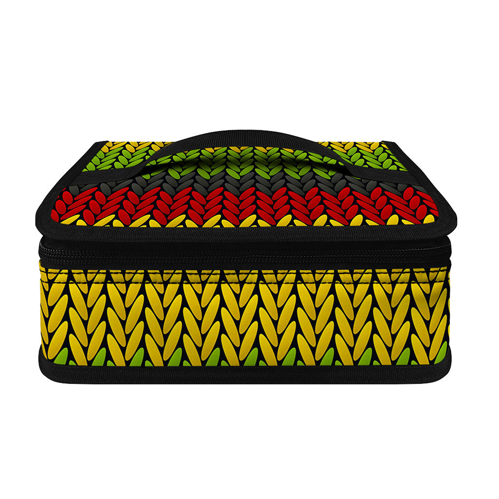 Knitted Style Reggae Pattern Print Small Lunch Bag